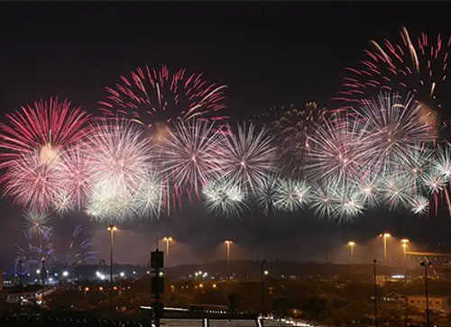 东丽区焰火晚会